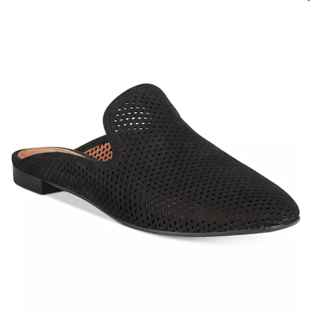 Frye Black Flat Mules